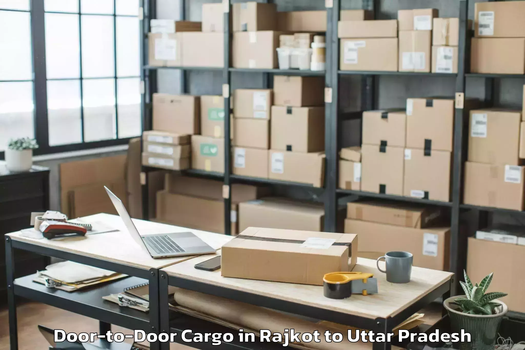 Affordable Rajkot to Amausi Airport Lko Door To Door Cargo